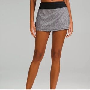 Lululemon Gray Pace Rival Mid-Rise Skirt - long, size 6